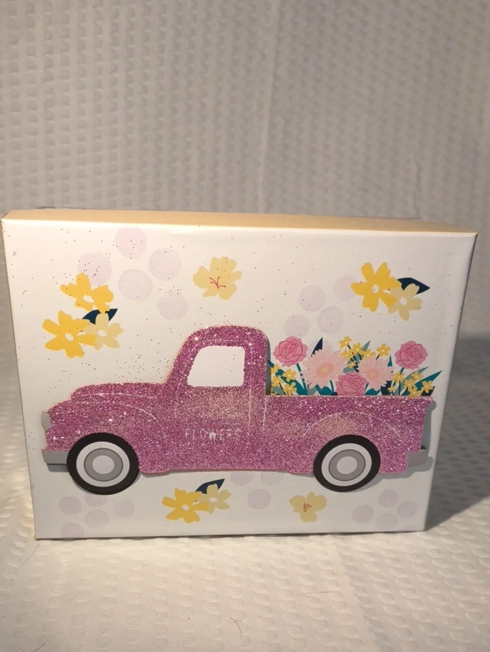 Pink Glitter Flower Truck Party Box - Home Party Supplies